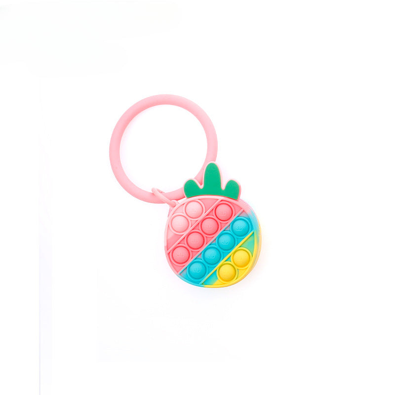 Wholesale Press Cute Zipper Decompression Tool Mini Silica gel Keychains